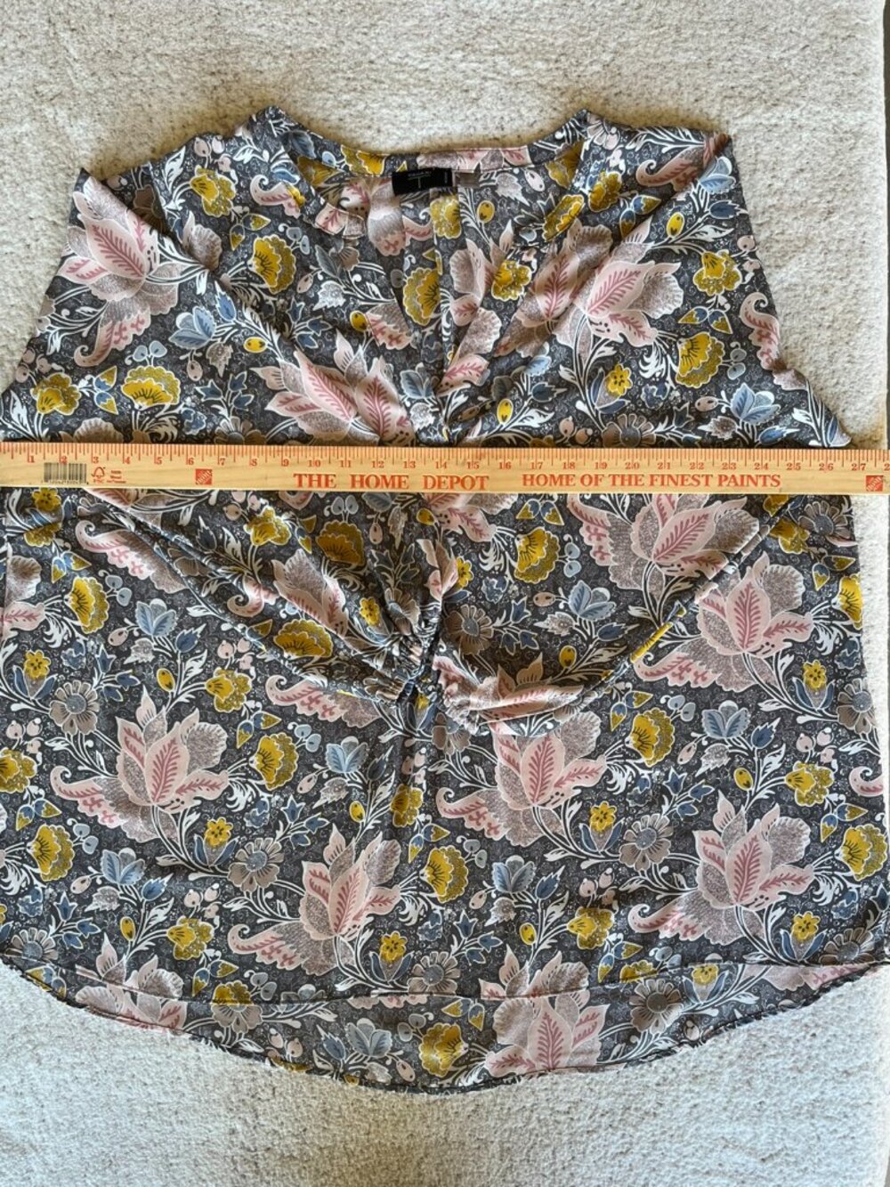 Tahari 2X Floral High Low V Neck Blouse Plus Size - Picture 5 of 7